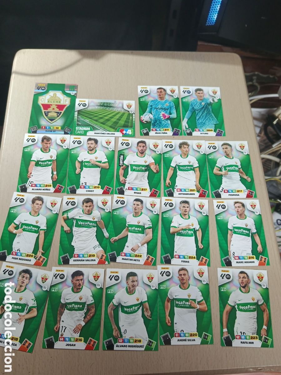 Coleccionismo cromos antiguos: ELCHE LOTE 19 CROMOS EQUIPO COMPLETO LIGA ADRENALYN 25 26 2025 2026 PANINI