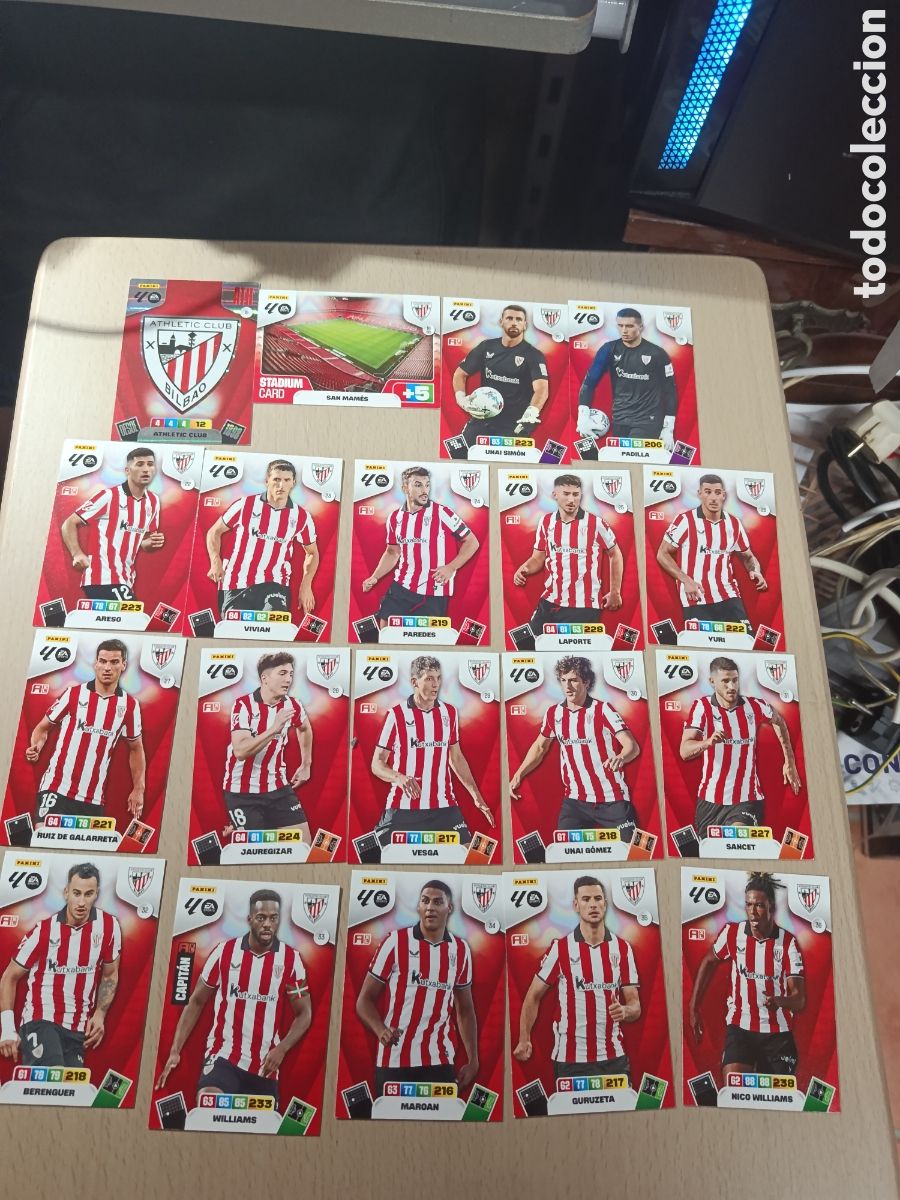 Coleccionismo cromos antiguos: ATHLETIC CLUB BILBAO LOTE 19 CROMOS EQUIPO COMPLETO LIGA ADRENALYN 25 26 2025 2026 PANINI