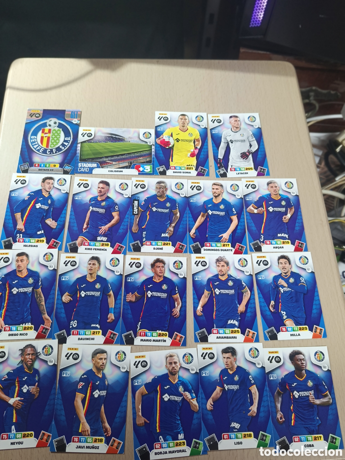 Coleccionismo cromos antiguos: GETAFE LOTE 19 CROMOS EQUIPO COMPLETO LIGA ADRENALYN 25 26 2025 2026 PANINI