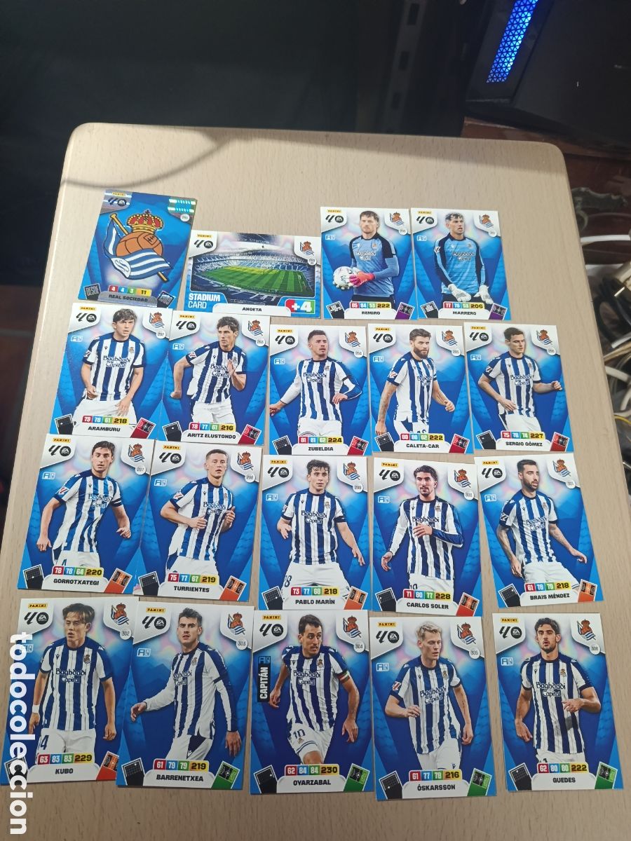 Coleccionismo cromos antiguos: REAL SOCIEDAD LOTE 19 CROMOS EQUIPO COMPLETO LIGA ADRENALYN 25 26 2025 2026 PANINI