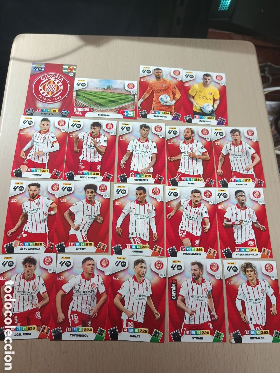 Coleccionismo cromos antiguos: GIRONA LOTE 19 CROMOS EQUIPO COMPLETO LIGA ADRENALYN 25 26 2025 2026 PANINI