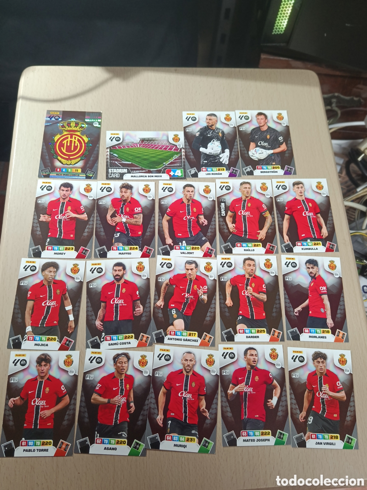 Coleccionismo cromos antiguos: MALLORCA LOTE 19 CROMOS EQUIPO COMPLETO LIGA ADRENALYN 25 26 2025 2026 PANINI