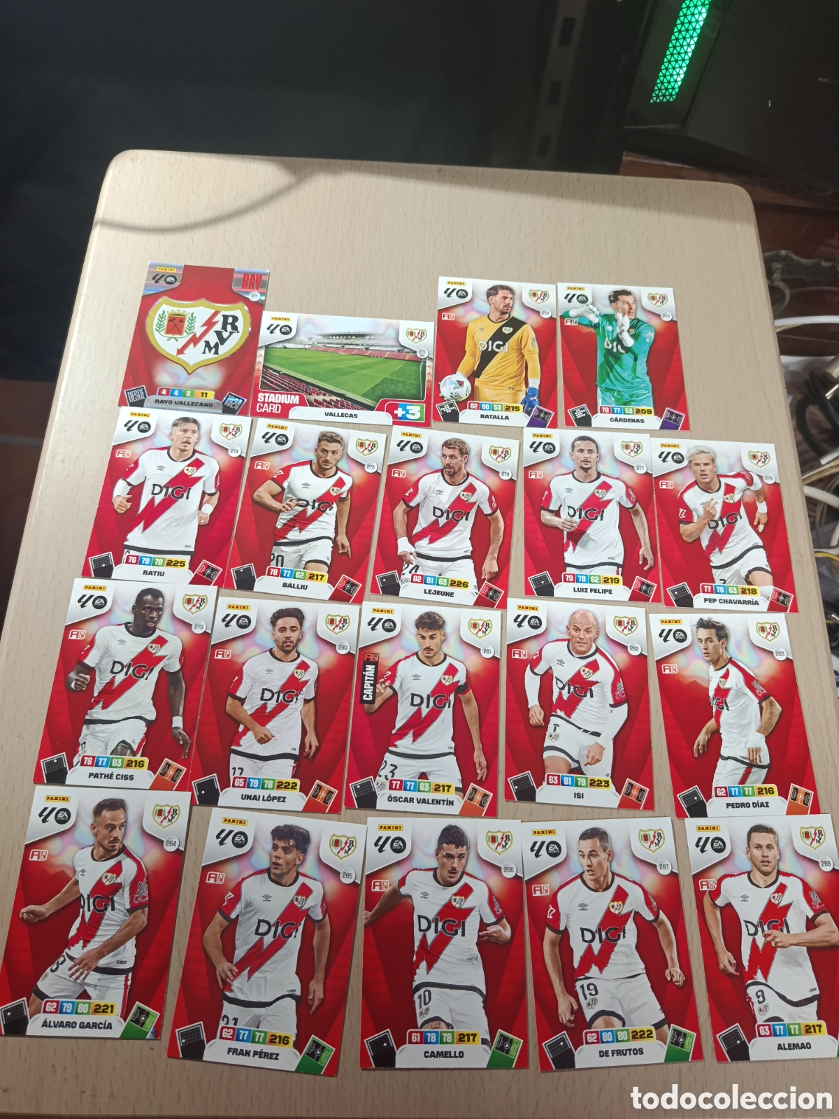 Coleccionismo cromos antiguos: RAYO VALLECANO LOTE 19 CROMOS EQUIPO COMPLETO LIGA ADRENALYN 25 26 2025 2026 PANINI