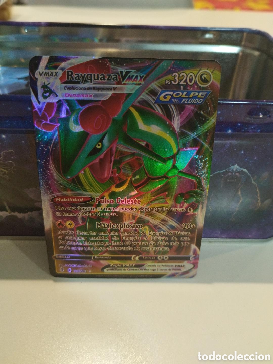 Coleccionismo cromos antiguos: Rayquaza VMAX 111/203 de Cielos Evolutivos