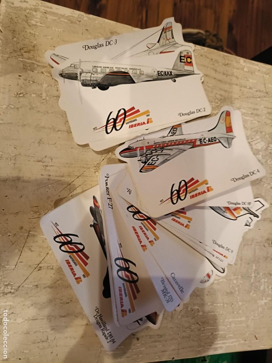 Coleccionismo cromos antiguos: LOTE 14 PEGATINAS, AVIACI&Oacute;N, IBERIA