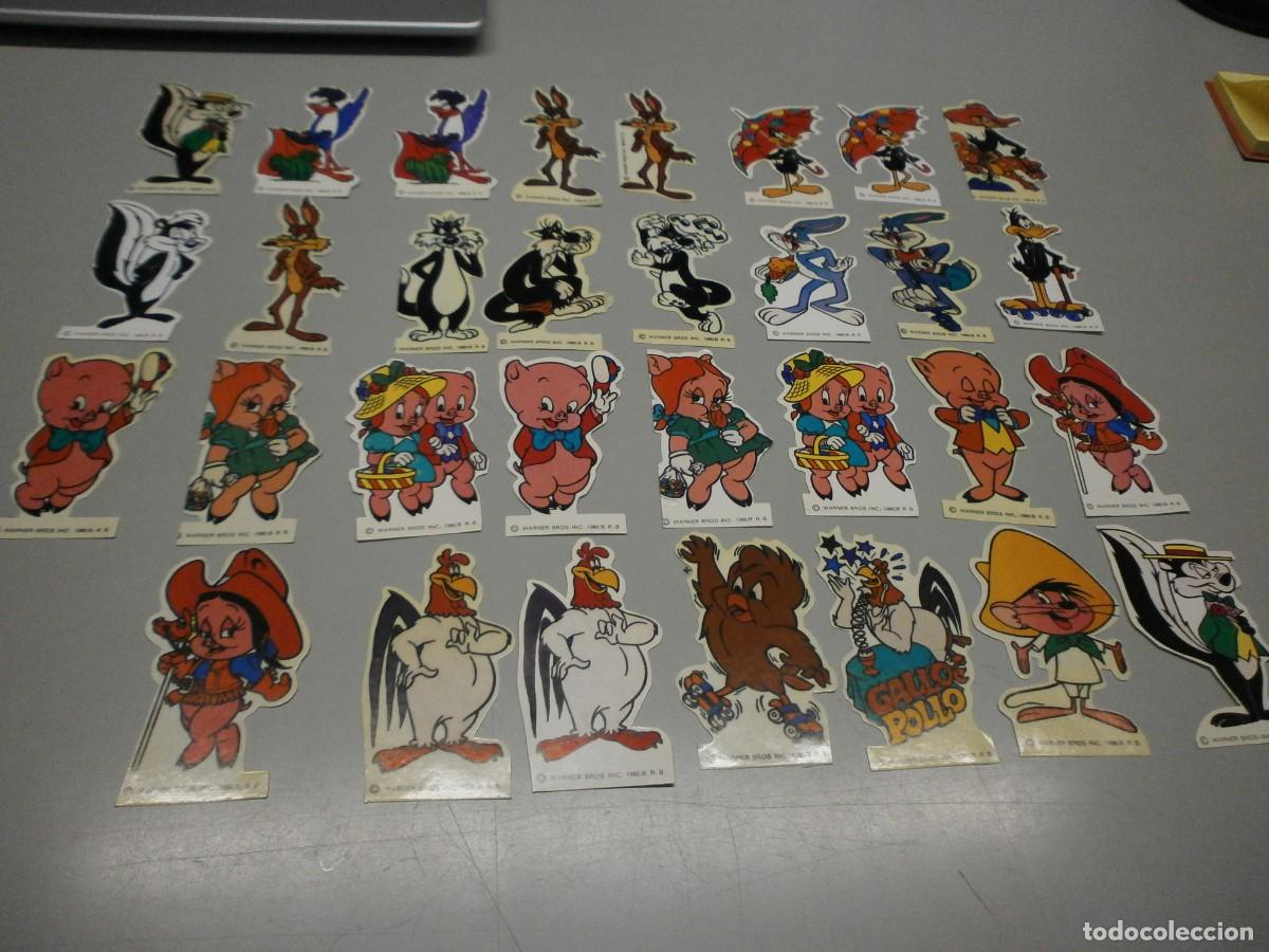 Coleccionismo cromos antiguos: lote de 31 cromos troquelados warner bros a&ntilde;o 1986 panrico matutano ? con trasera sin pegar