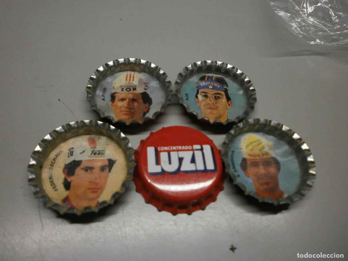 Coleccionismo cromos antiguos: cromos chapas luzil ciclistas