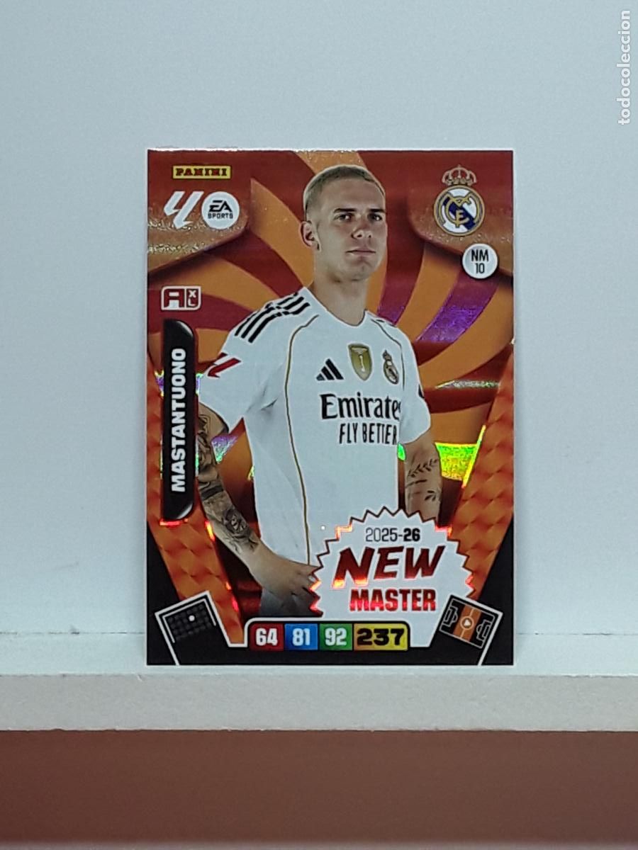 Coleccionismo cromos antiguos: ADRENALYN 2025 2026 25 26 ALBUM PANINI LIGA N NM10 NM 10 REAL MADRID NEW MASTER MASTANTUONO
