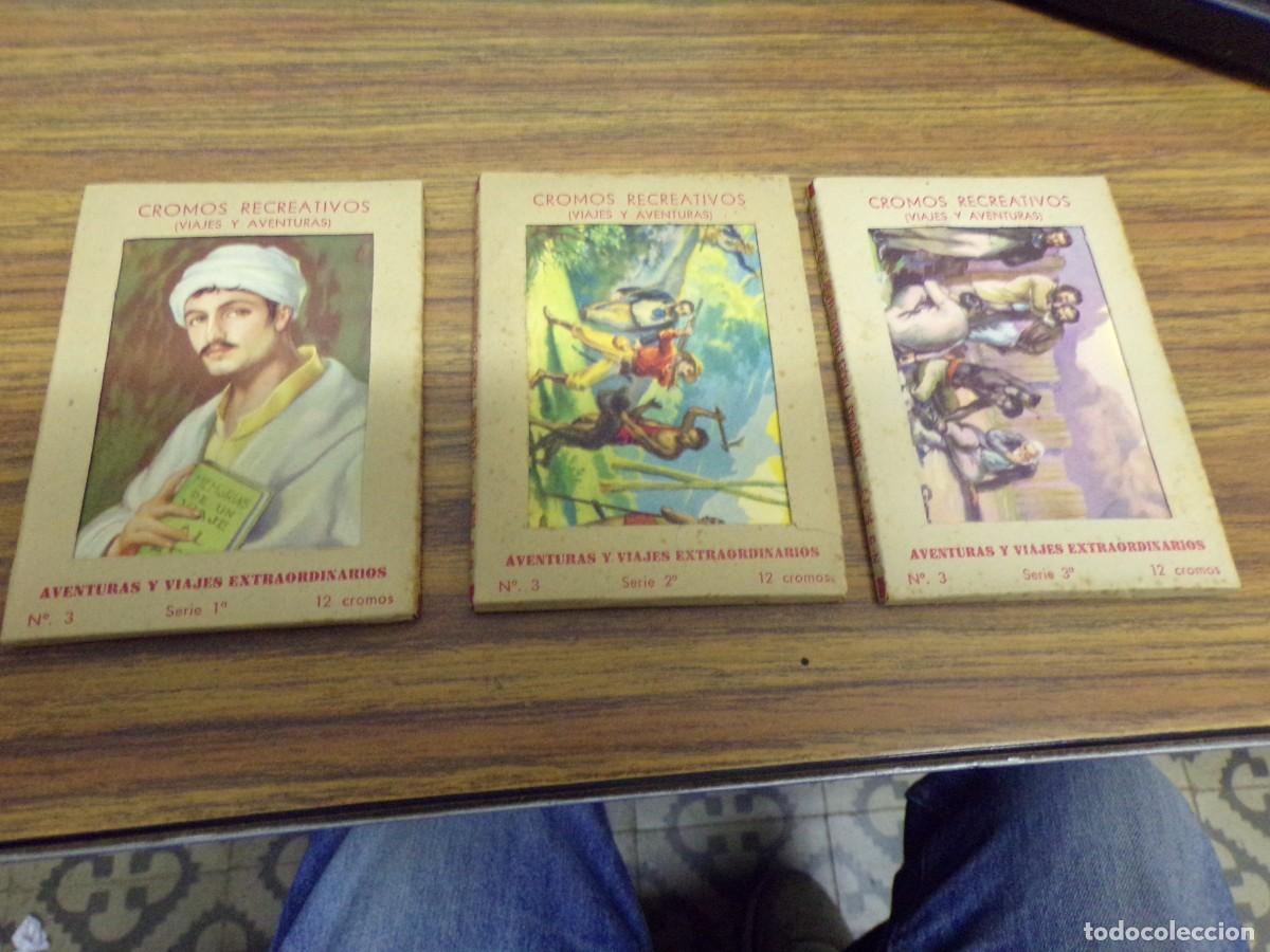 Sammeln alte Sammelbilder: cromos recreativos barsal aventuras y viajes extraordinarios serie 1,2,3 36 cromos
