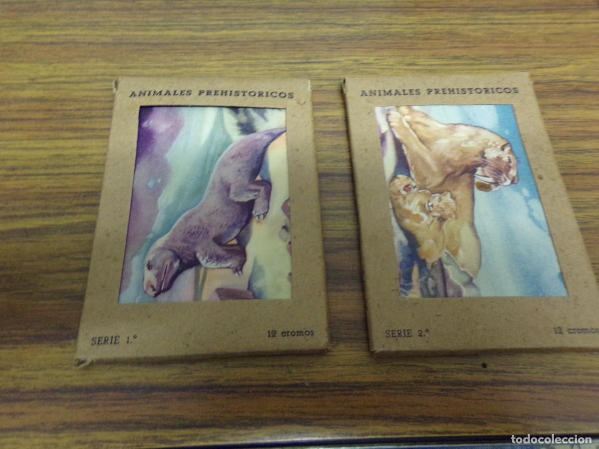 Sammeln alte Sammelbilder: cromos recreativos barsal animales prehistoricos serie 1,2 24 cromos