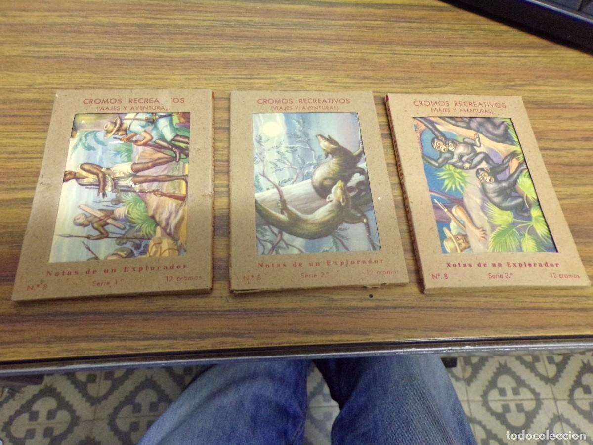Sammeln alte Sammelbilder: cromos recreativos barsal numero 8 notas de un explorador serie 1,2,3 36 cromos