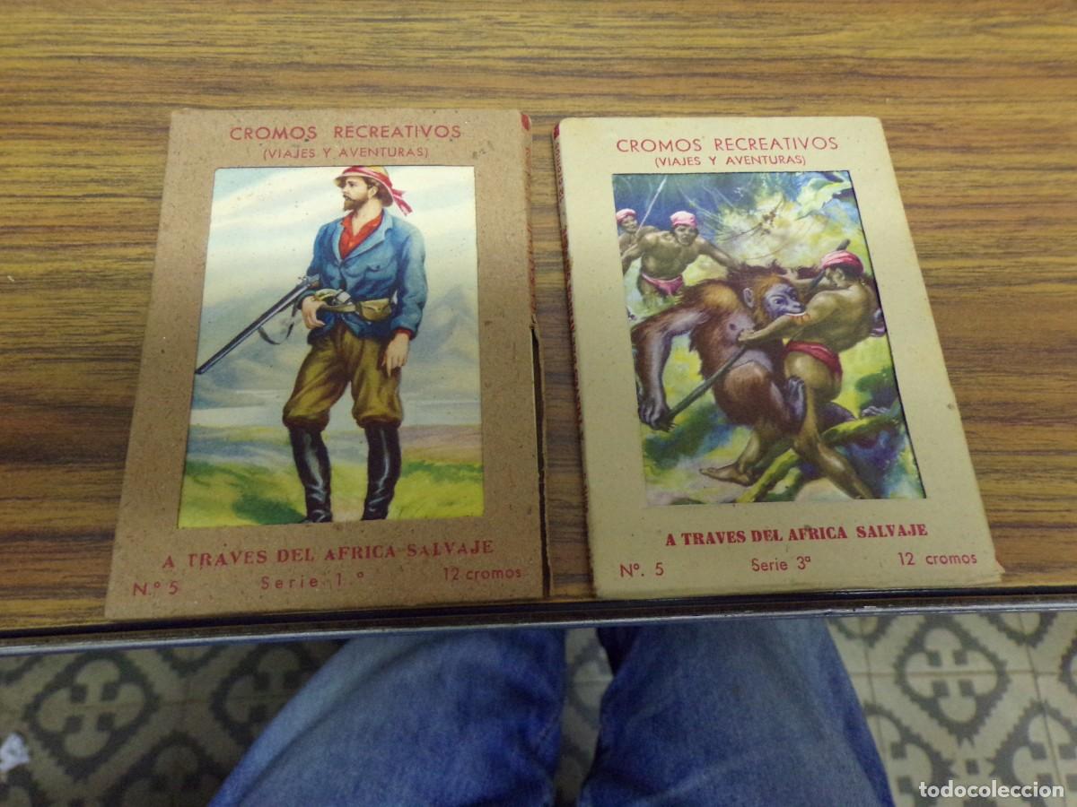 Coleccionismo cromos antiguos: cromos recreativos barsal a traves del africa salvaje numero 5 serie 1,3 24 cromos