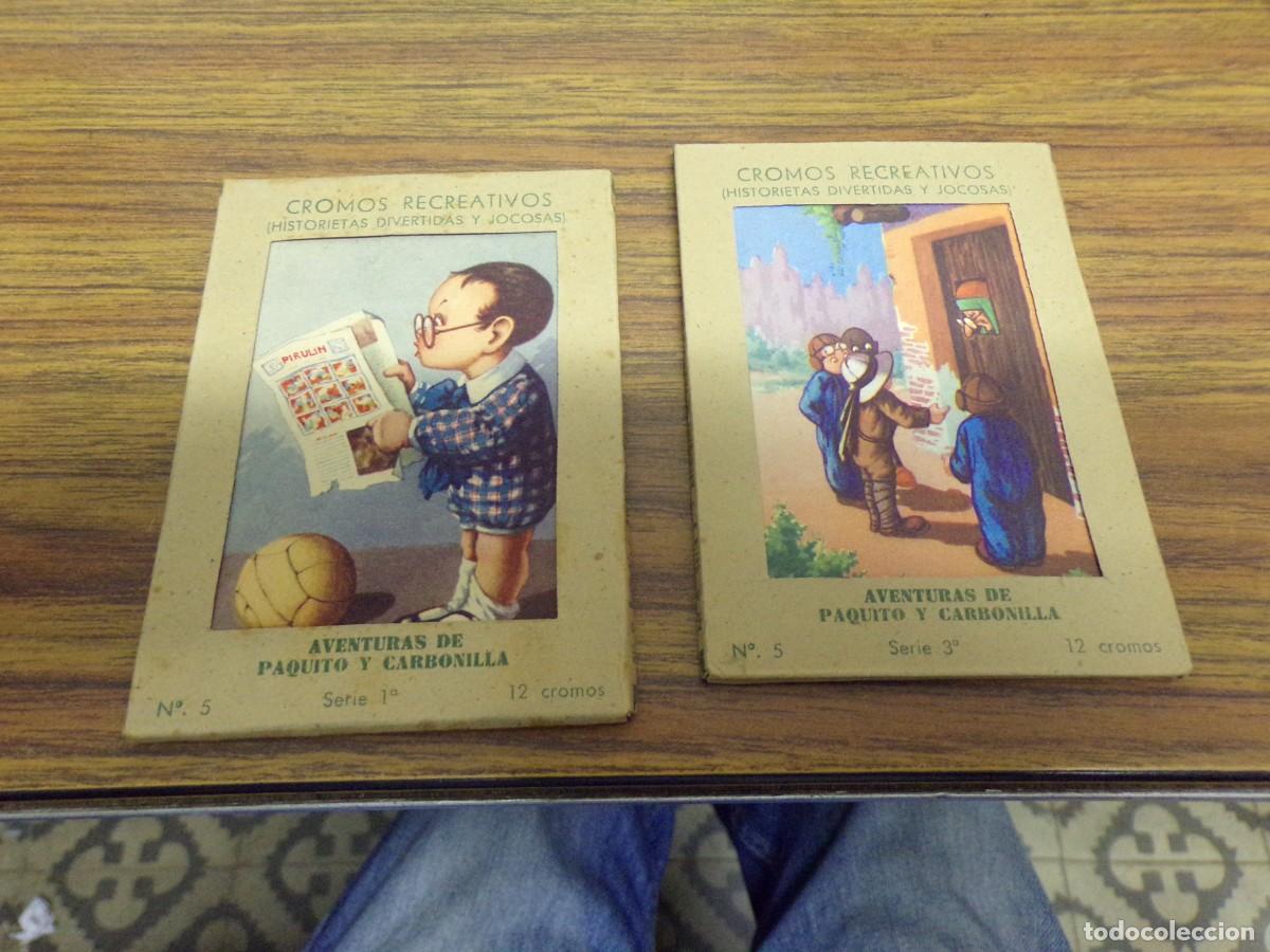 Coleccionismo cromos antiguos: cromos recreativos barsal aventuras de paquito y carbonilla serie 1,3 24 cromos