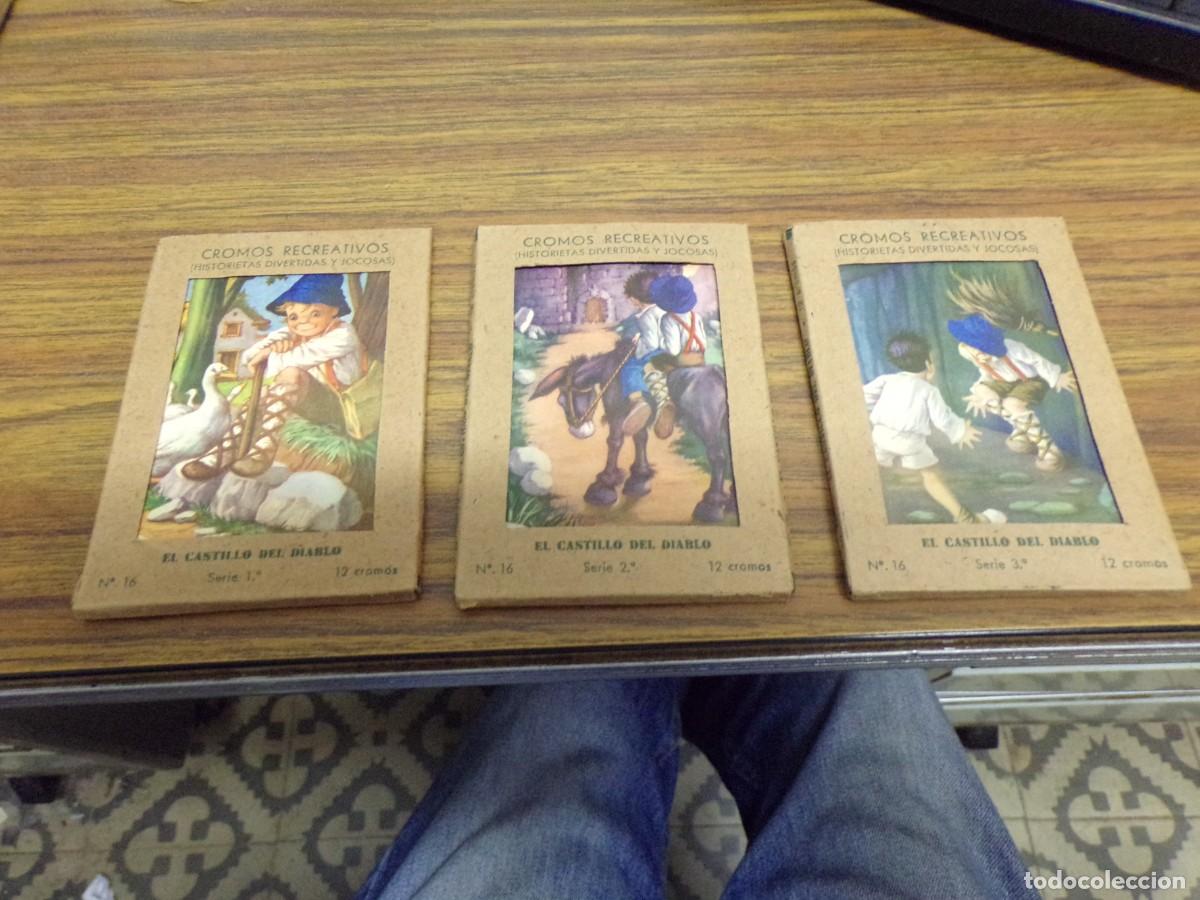 Coleccionismo cromos antiguos: cromos recreativos barsal el castillo del diablo numero 16 serie 1,2,3 36 cromos