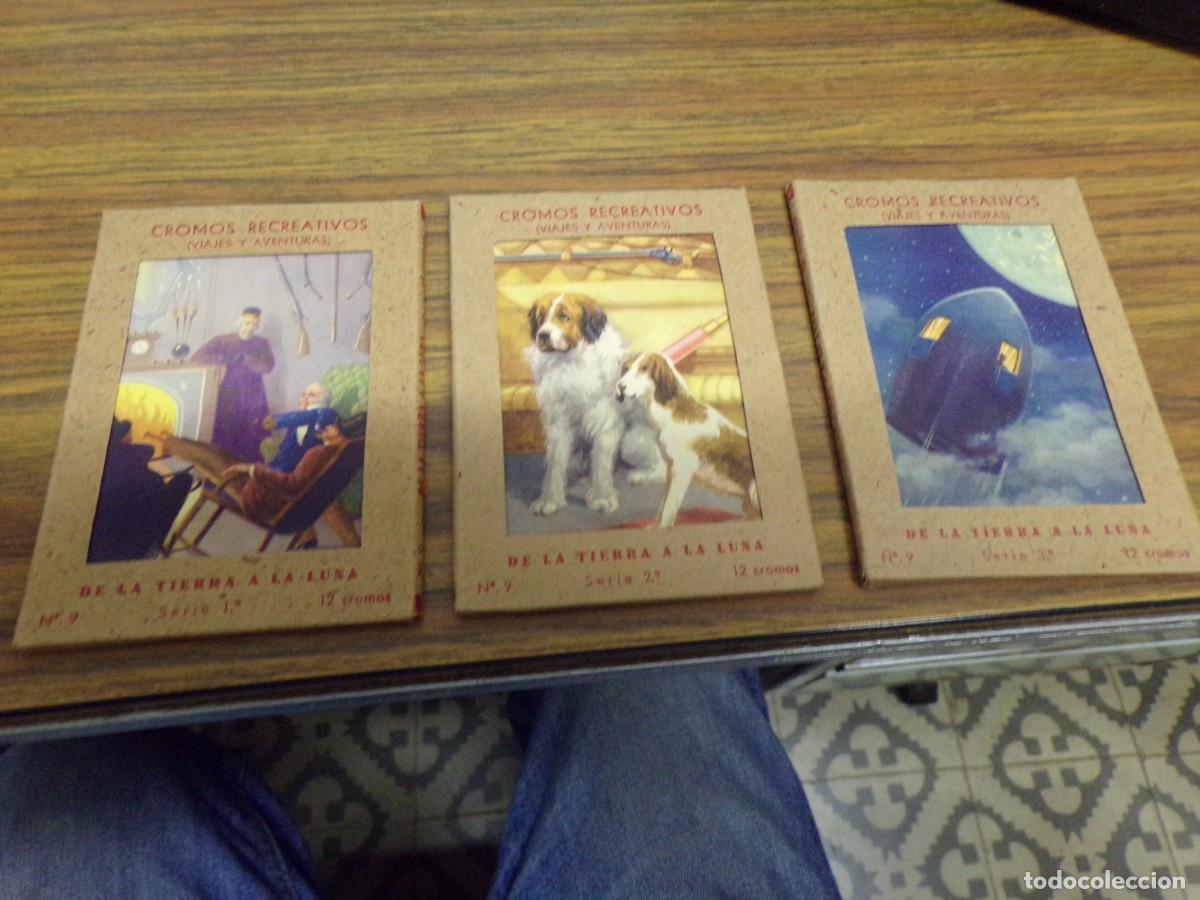 Coleccionismo cromos antiguos: cromos recreativos barsal de la tierra a la luna serie 1,2,3 36 cromos