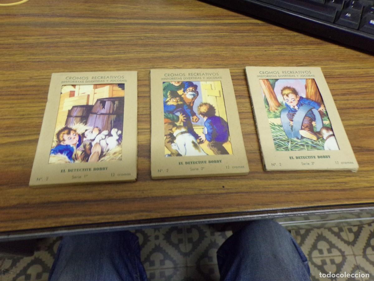 Coleccionismo cromos antiguos: cromos recreativos barsal el detective bobby serie 1,2,3 36 cromos