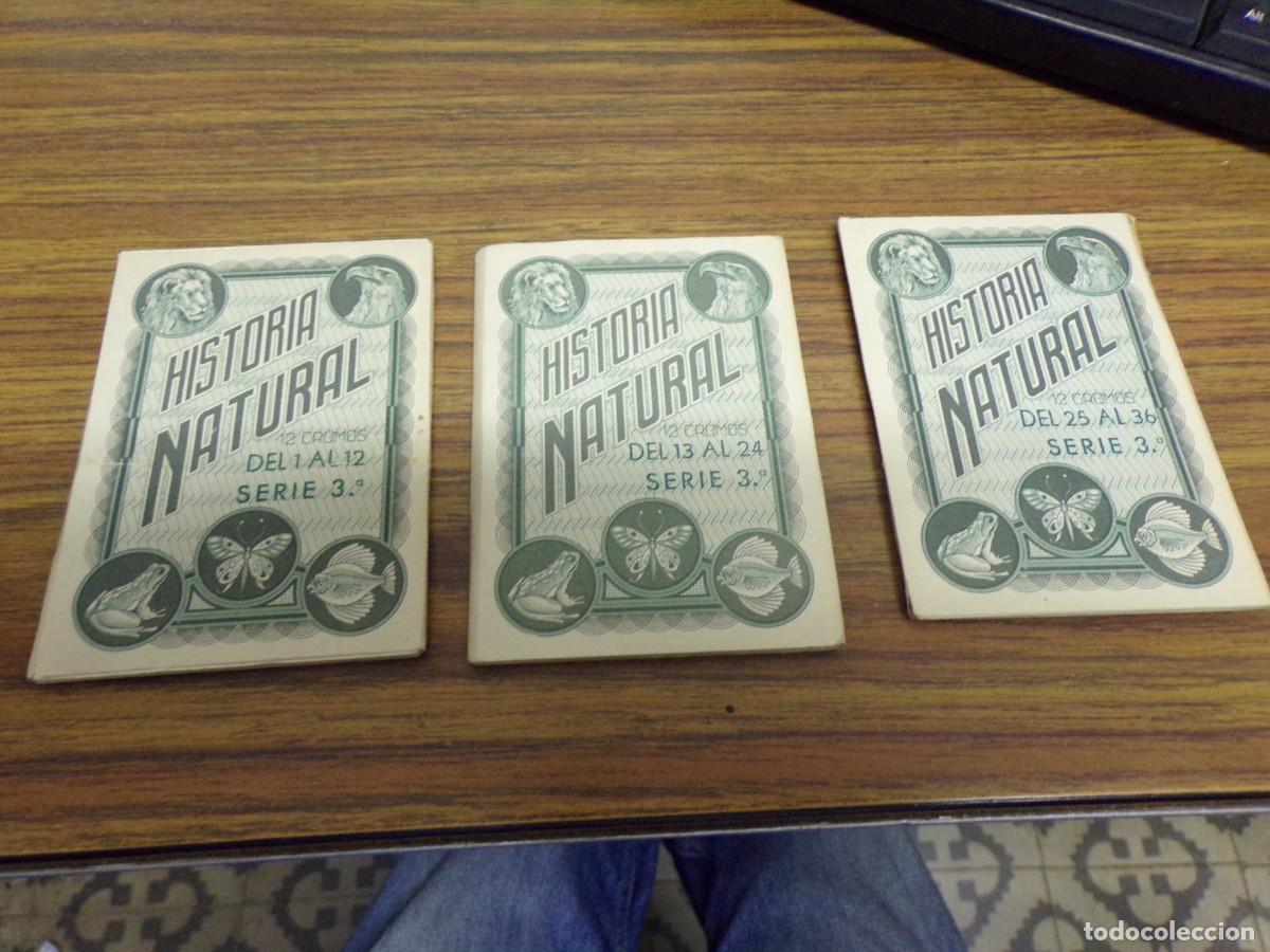 Coleccionismo cromos antiguos: cromos recreativos barsal historia natural serie 3 del 1 al 36