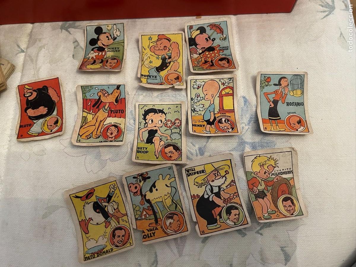 Coleccionismo cromos antiguos: cromos cultura a&ntilde;os 40 pato donald-betty boop-mickey minnie mouse-popeye y otros se venden sueltos