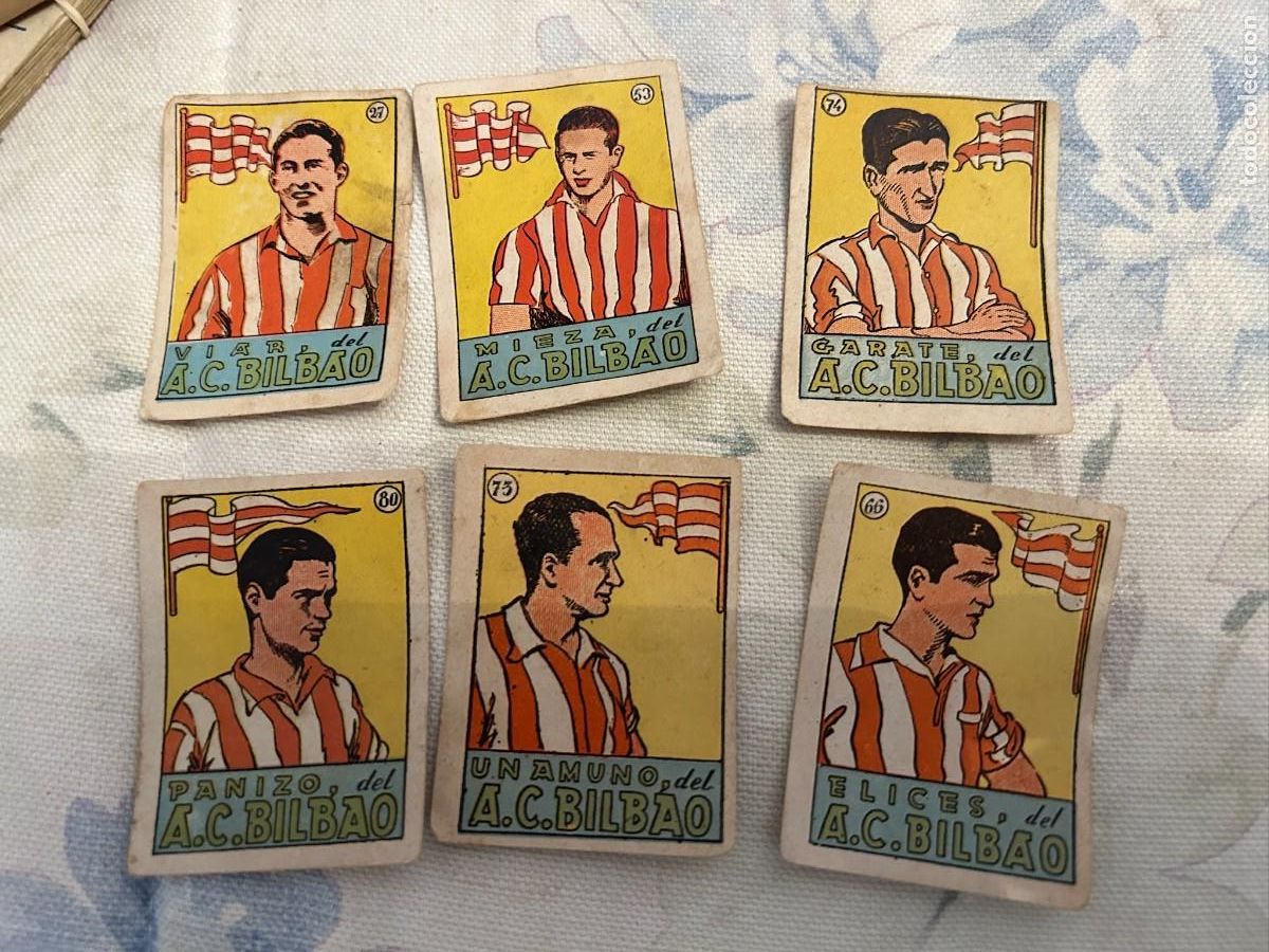 Coleccionismo cromos antiguos: athletic de bilbao-elices-unamuno-panizo-garate-mieza-y viar se venden sueltos