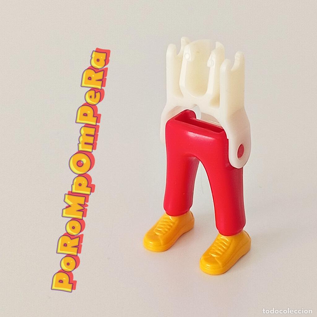 Coleccionismo cromos antiguos: PLAYMOBIL pierna pantal&oacute;n rojo zapatilla deportiva amarill-mostaza? + esqueleto CUSTOM/COMPLETAR O3