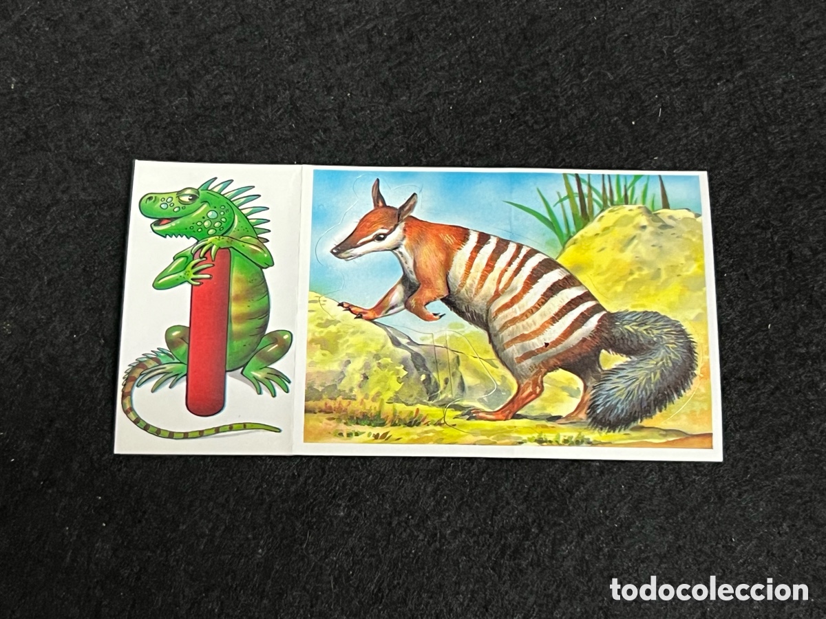 Coleccionismo cromos antiguos: CROMO BOLLYCAO FAUNA EN PELIGRO NUMBAT 36 ANIMALETRAS LETRA I IGUANA.