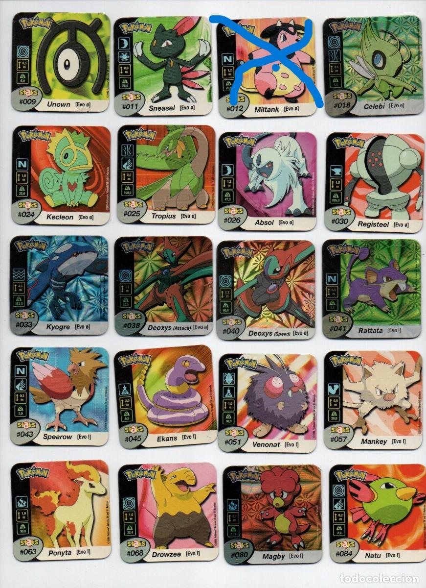 Coleccionismo cromos antiguos: IMAN STAKS POKEMON, SUELTOS A 1,00&euro; C/U. EVO 0 - EVO I - EVO II - EVO III, PEDIR N&ordm;.