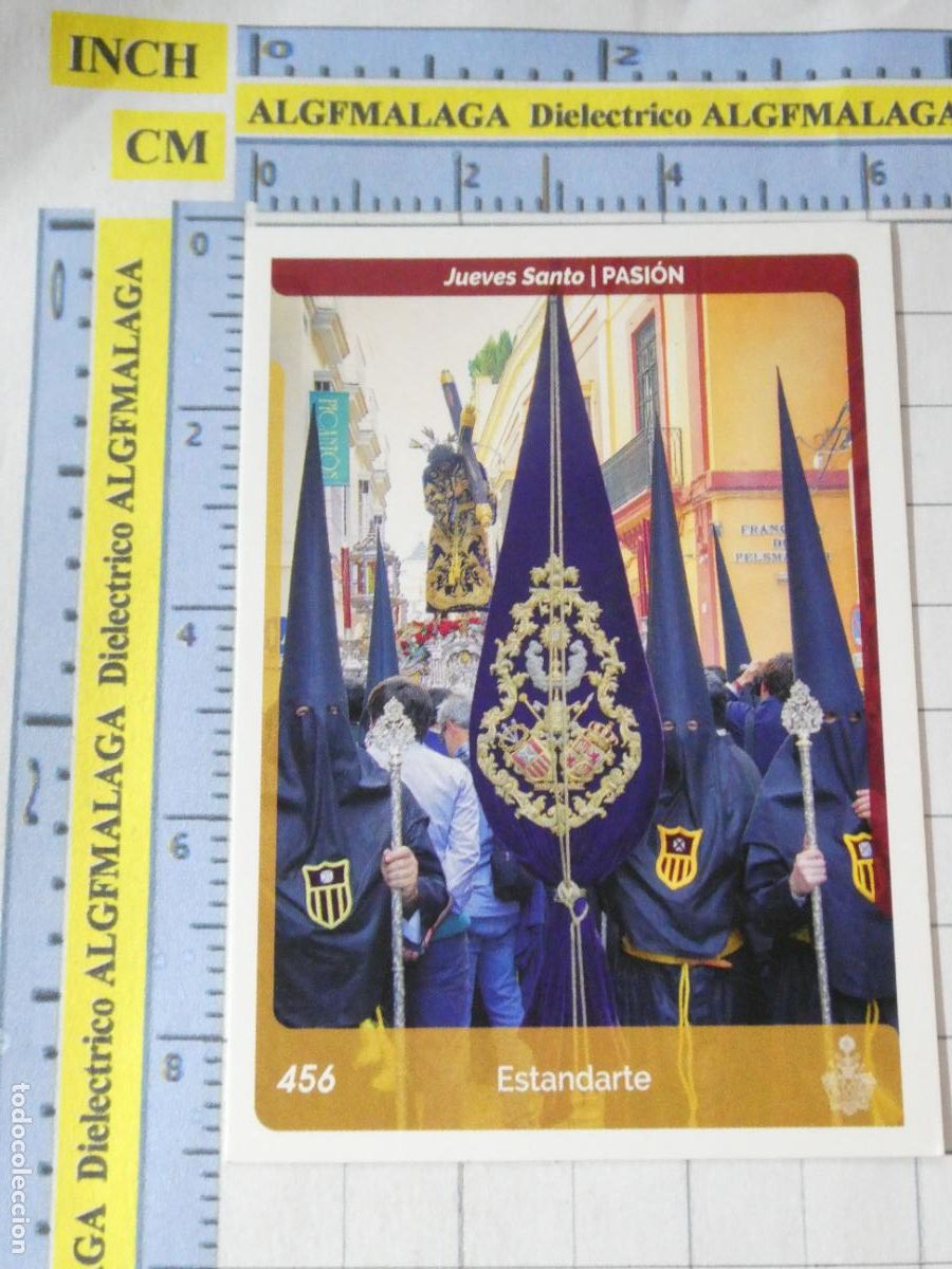 Coleccionismo cromos antiguos: CROMO TARJETA HOLY CARDS SEMANA SANTA SEVILLA 456 ESTANDARTE PASI&Oacute;N