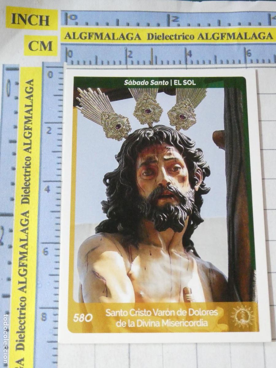 Coleccionismo cromos antiguos: CROMO TARJETA HOLY CARDS SEMANA SANTA SEVILLA 580 SANTO CRISTO VAR&Oacute;N DE DOLORES EL SOL
