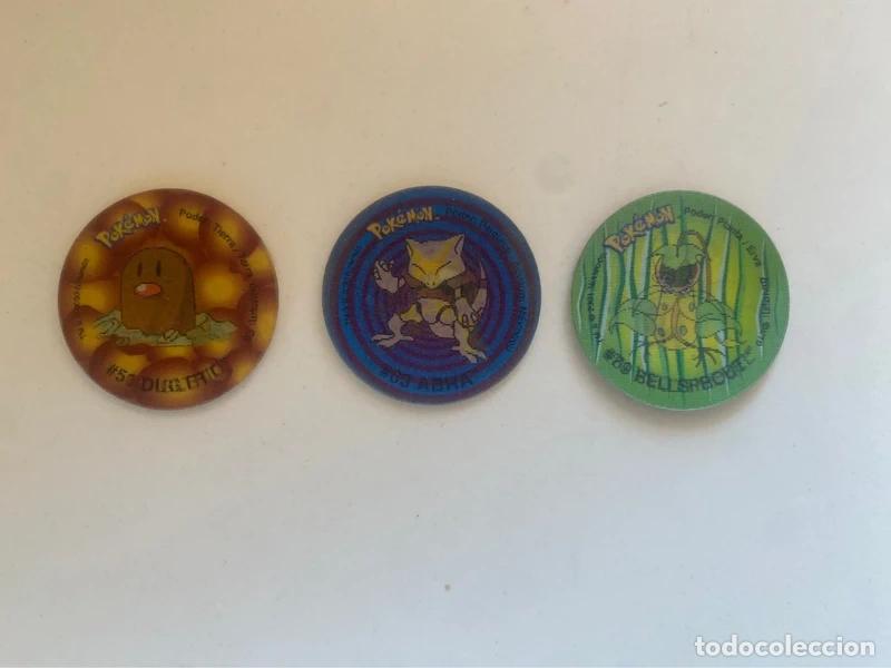 Coleccionismo cromos antiguos: Lote 3 Tazos Lenticulares / 3D Pok&eacute;mon Gen 1 (Matutano 2000) - Evolutivos
