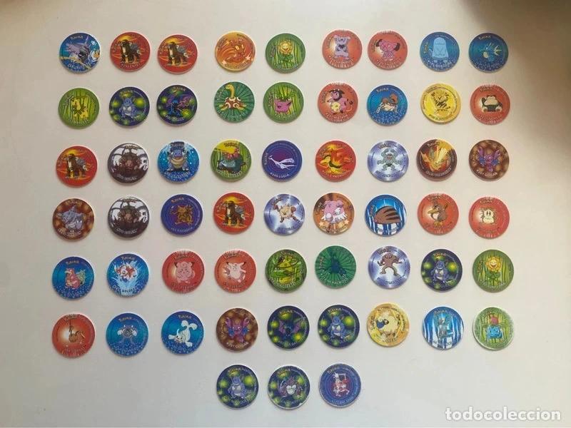 Coleccionismo cromos antiguos: Gran Lote 57 Tazos Pok&eacute;mon (Matutano 2000-2001) - Lugia, Entei, Blastoise