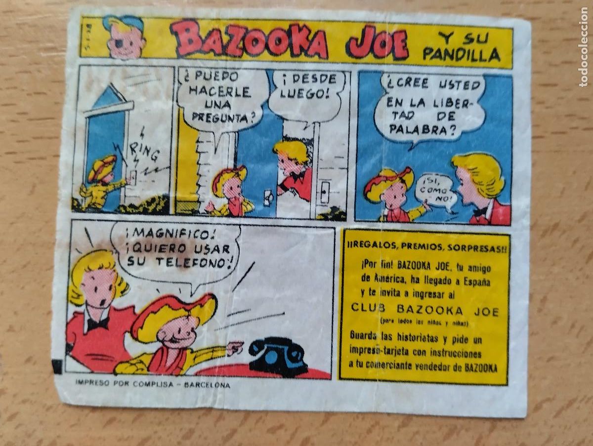 Coleccionismo cromos antiguos: CROMO CHICLE CHICLES BAZOOKA CLUB BAZOKA JOE Y SU PANDILLA. HISTORIETA.