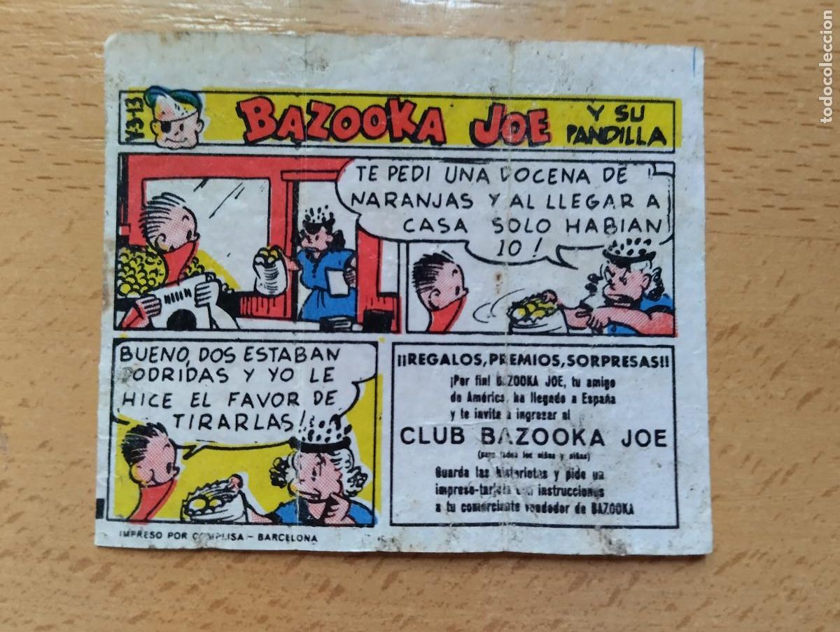 Coleccionismo cromos antiguos: CROMO CHICLE CHICLES BAZOOKA CLUB BAZOKA JOE Y SU PANDILLA. HISTORIETA.