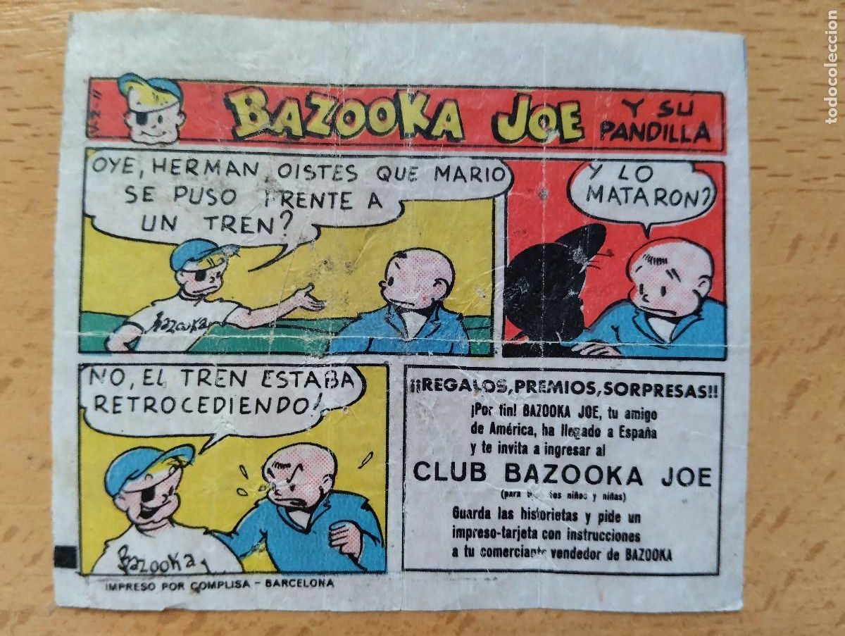 Coleccionismo cromos antiguos: CROMO CHICLE CHICLES BAZOOKA CLUB BAZOKA JOE Y SU PANDILLA. HISTORIETA.