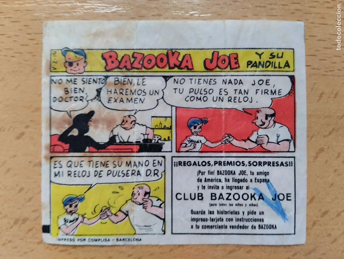 Coleccionismo cromos antiguos: CROMO CHICLE CHICLES BAZOOKA CLUB BAZOKA JOE Y SU PANDILLA. HISTORIETA.