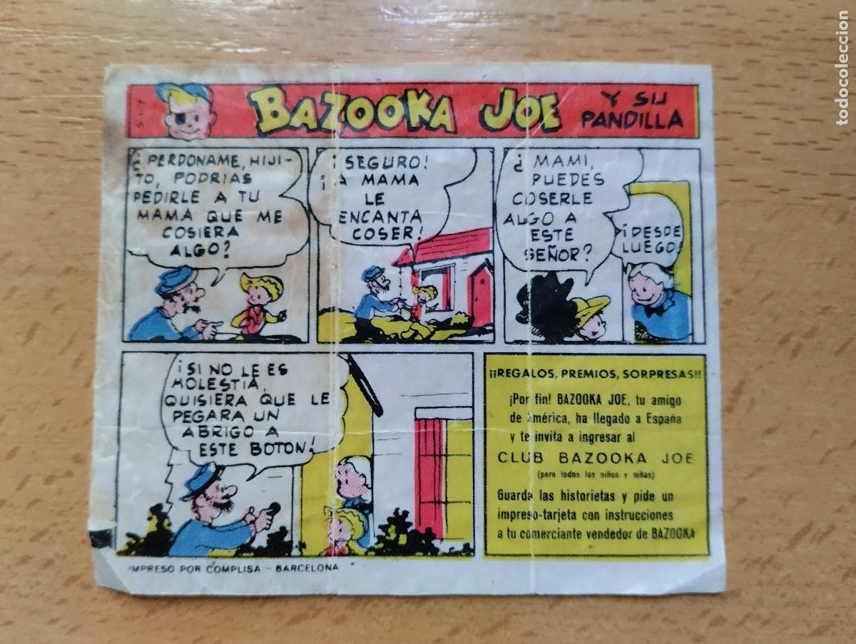 Coleccionismo cromos antiguos: CROMO CHICLE CHICLES BAZOOKA CLUB BAZOKA JOE Y SU PANDILLA. HISTORIETA.