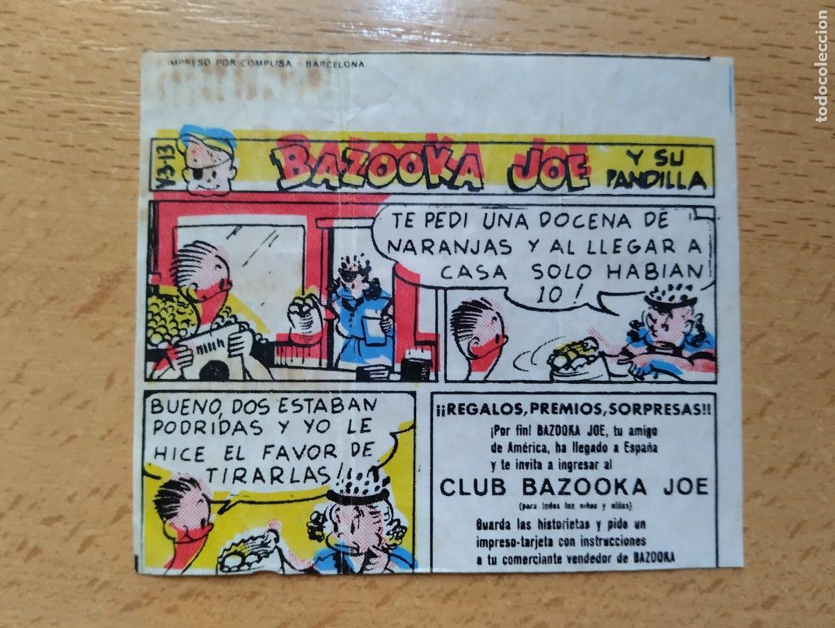 Coleccionismo cromos antiguos: CROMO CHICLE CHICLES BAZOOKA CLUB BAZOKA JOE Y SU PANDILLA. HISTORIETA.