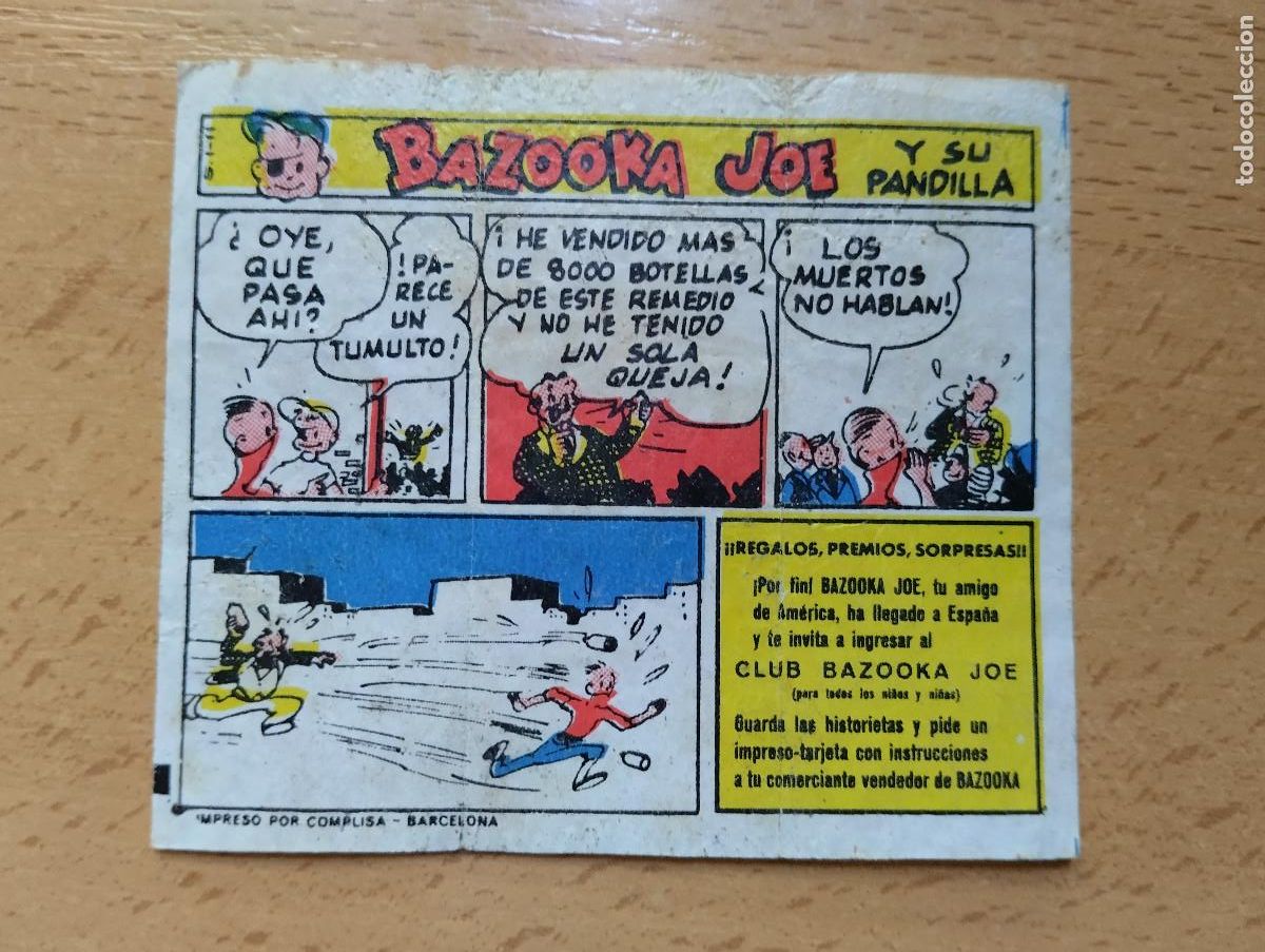 Coleccionismo cromos antiguos: CROMO CHICLE CHICLES BAZOOKA CLUB BAZOKA JOE Y SU PANDILLA. HISTORIETA.
