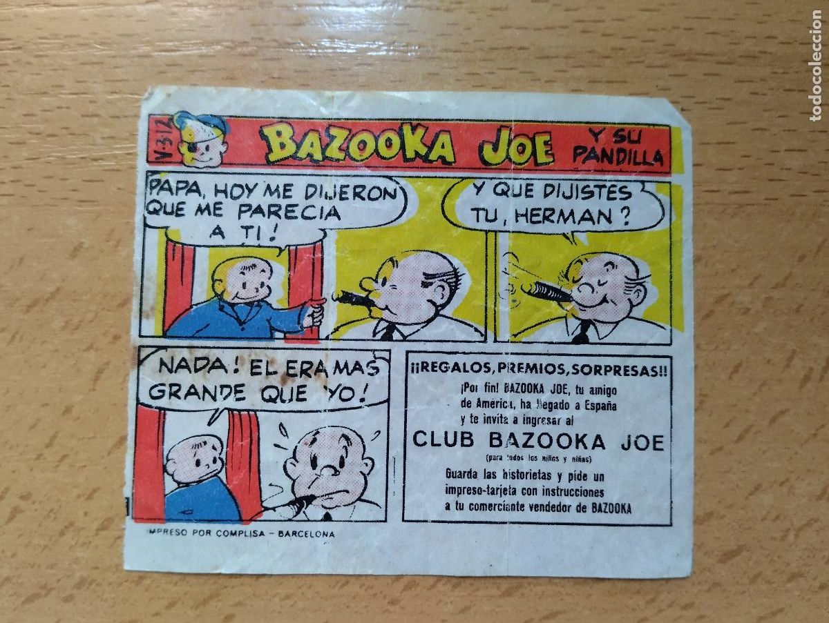 Coleccionismo cromos antiguos: CROMO CHICLE CHICLES BAZOOKA CLUB BAZOKA JOE Y SU PANDILLA. HISTORIETA.