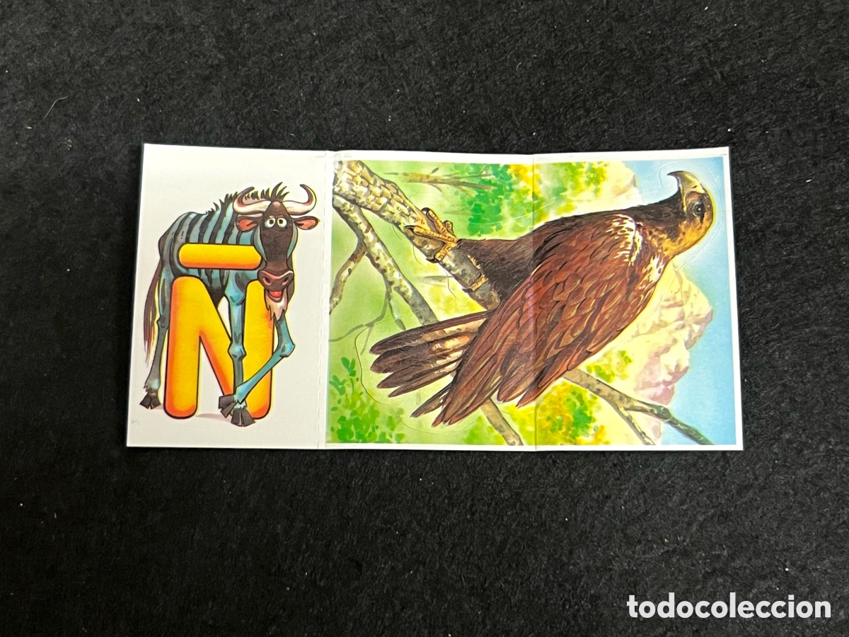 Coleccionismo cromos antiguos: CROMO BOLLYCAO FAUNA EN PELIGRO AGUILA IMPERIAL 6 ANIMALETRAS LETRA &Ntilde; &Ntilde;U.
