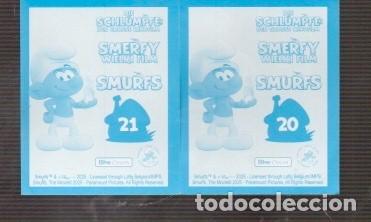 Coleccionismo cromos antiguos: CROMOS DE BLUE OCEAN PITUFO DEL A&Ntilde;O 2025 N&ordm; 20 - 21 SMERFY