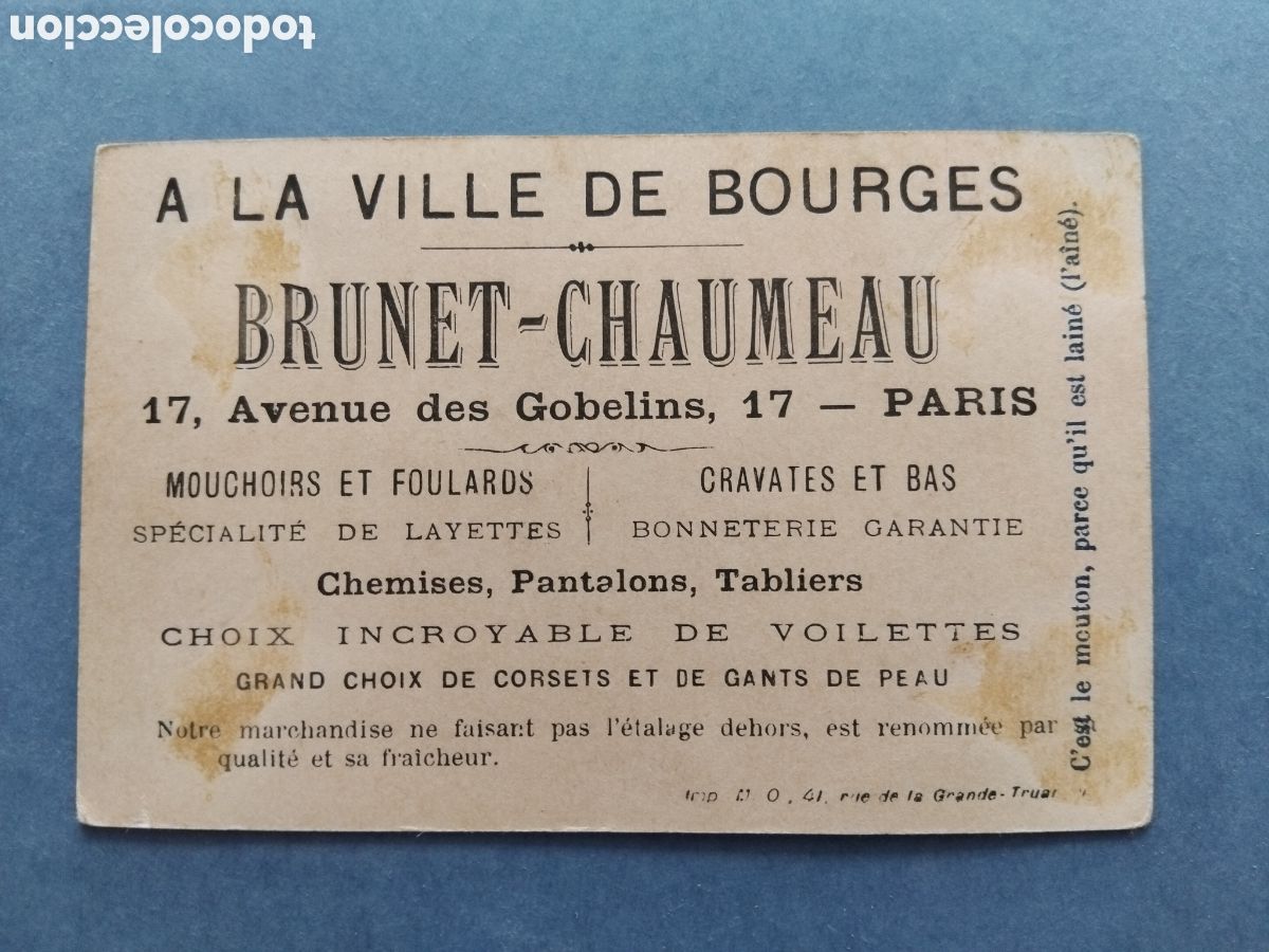 Coleccionismo cromos antiguos: Cromos propaganda Brunet-Chaumeau - Foto 2