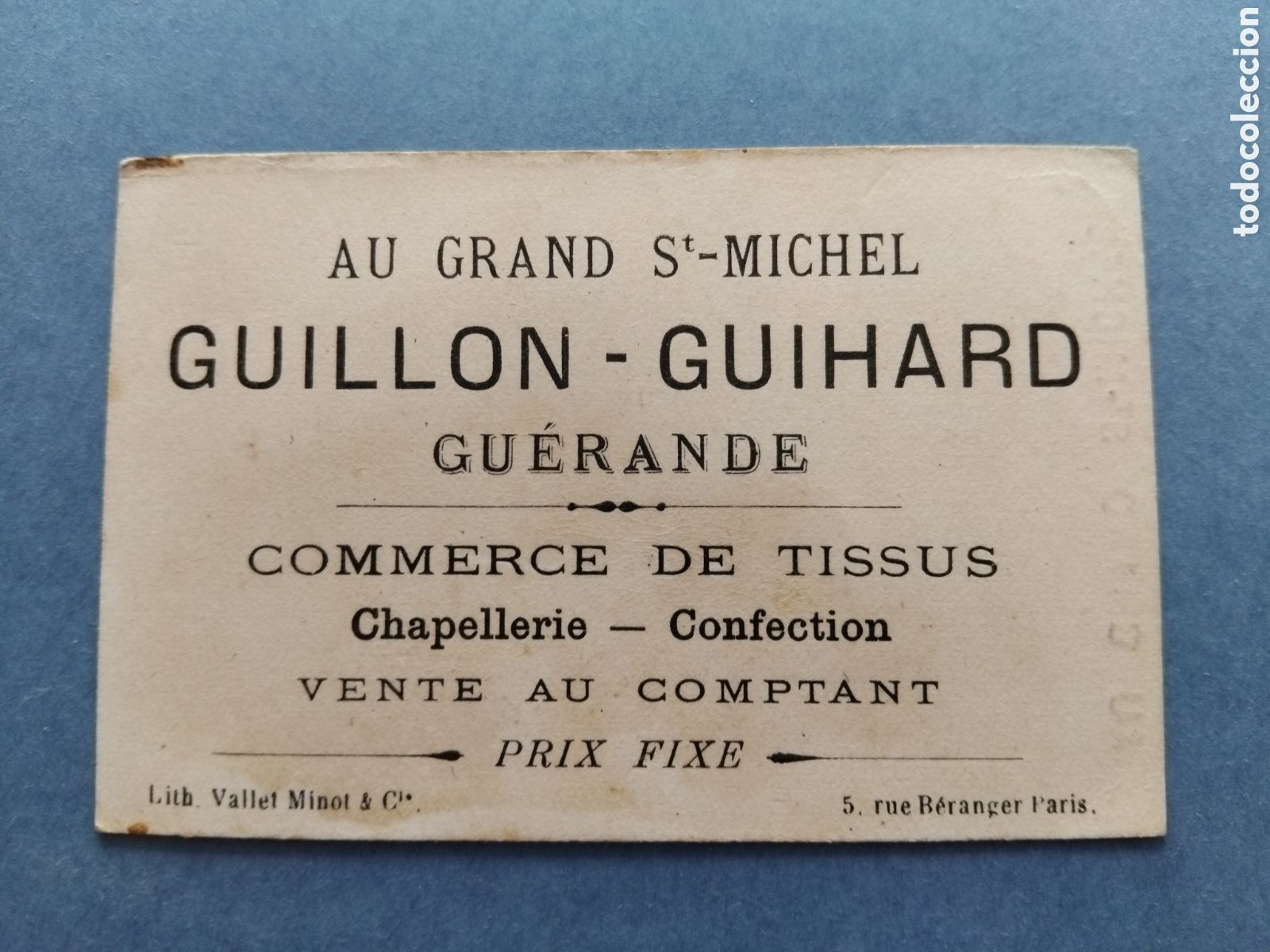 Coleccionismo cromos antiguos: Cromo propaganda Guillon-Guihard - Foto 2