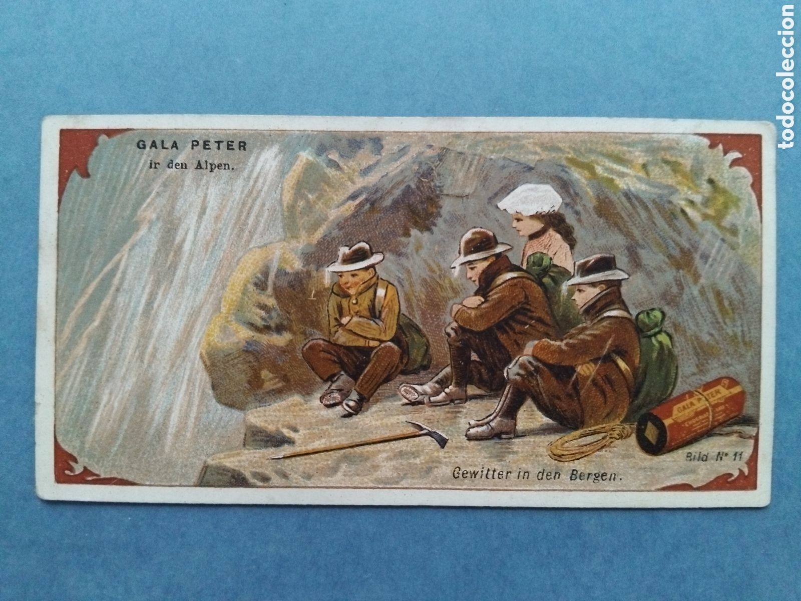 Coleccionismo cromos antiguos: Cromo propaganda chocolates Gala Peter