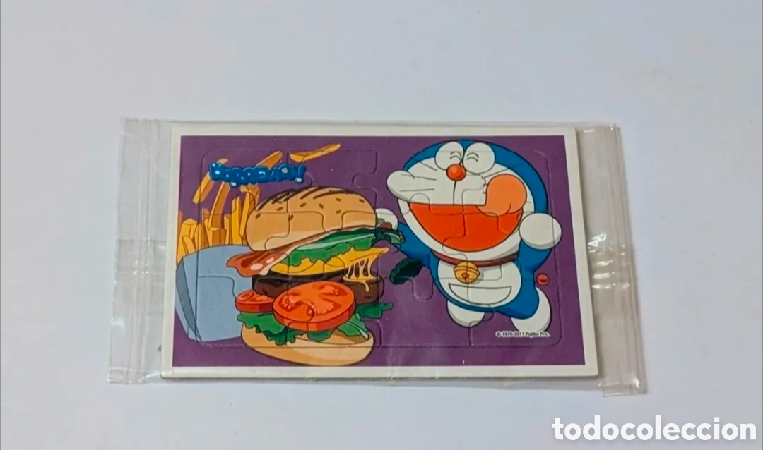 Coleccionismo cromos antiguos: Raro cromo Puzzle sin abrir Doraemon