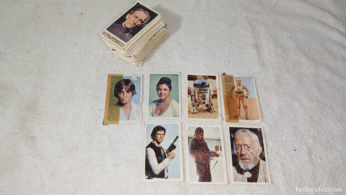 Coleccionismo cromos antiguos: ANTIGUO LOTE DE 169 CROMOS STAR WARS LA GUERRA DE LAS GALAXIAS RECUPERADOS DEL ALBUM PACOSA A&Ntilde;O 1977