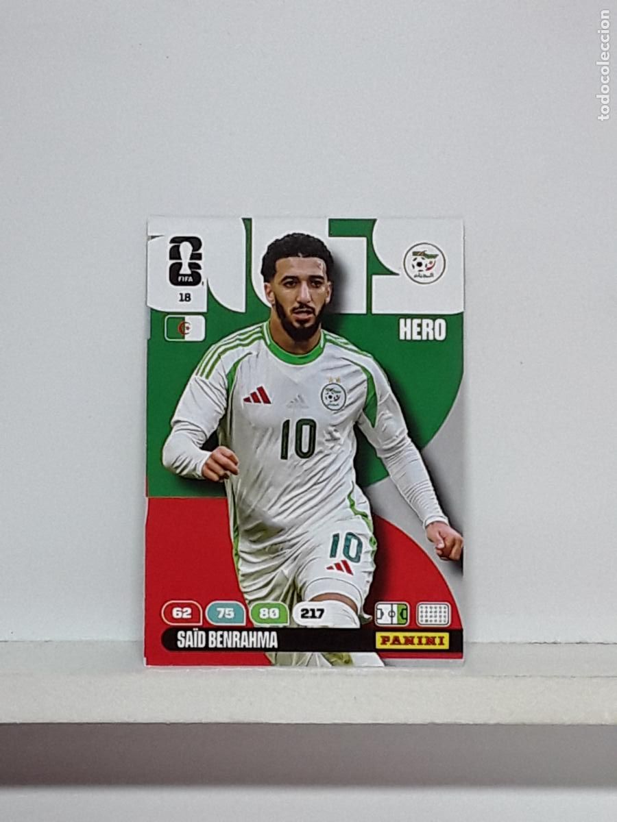 Collectable Antique Stickers: ADRENALYN MUNDIAL 2026 WORLD CUP 26 ALBUM PANINI N 18 ARGELIA SAID BENRAHMA