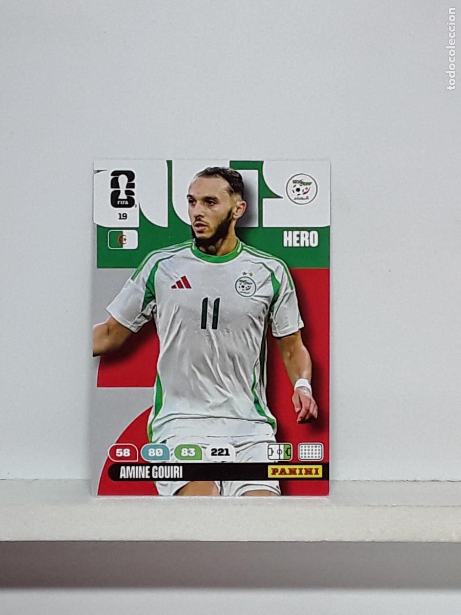 Collectable Antique Stickers: ADRENALYN MUNDIAL 2026 WORLD CUP 26 ALBUM PANINI N 19 ARGELIA AMINE GOUIRI