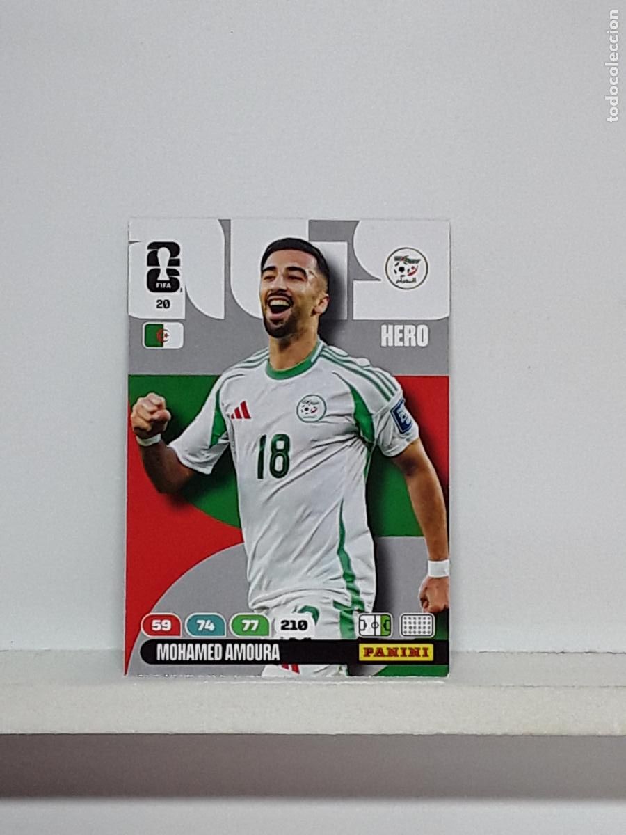Coleccionismo cromos antiguos: ADRENALYN MUNDIAL 2026 WORLD CUP 26 ALBUM PANINI N 20 ARGELIA MOHAMED AMOURA