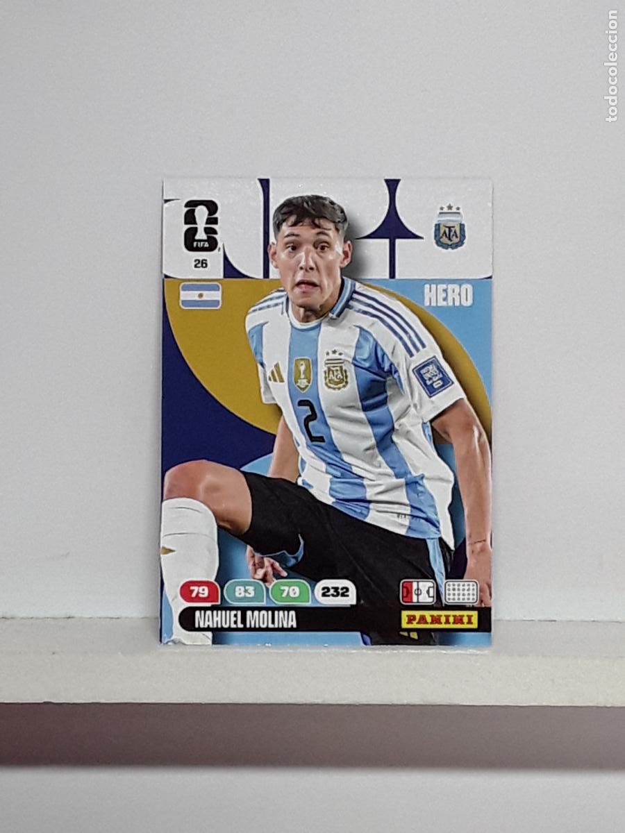 Collectionnisme Cartes &agrave; collectionner anciennes: ADRENALYN MUNDIAL 2026 WORLD CUP 26 ALBUM PANINI N 26 ARGENTINA NAHUEL MOLINA