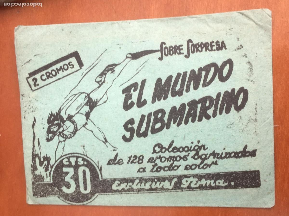 Sammeln alte Sammelbilder: el mundo submarino ferma modelo verde sobre de cromos sin abrir cerrado
